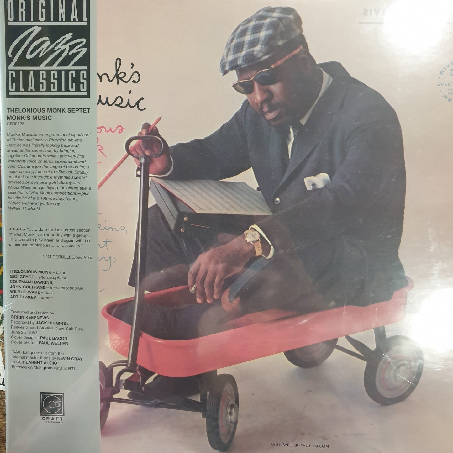 THELONIOUS MONK - MONKS MUSIC (ORIHINAL JAZZ CLASSICS PRESSING) VINYL