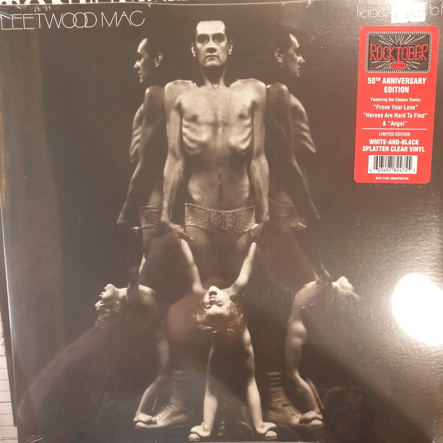 FLEETWOOD MAC - HEROES ARE HARD TO FIND (WHITE AND BLACK SPLATTER COLOURED) (ROCKTOBER PRESSING) VINYL