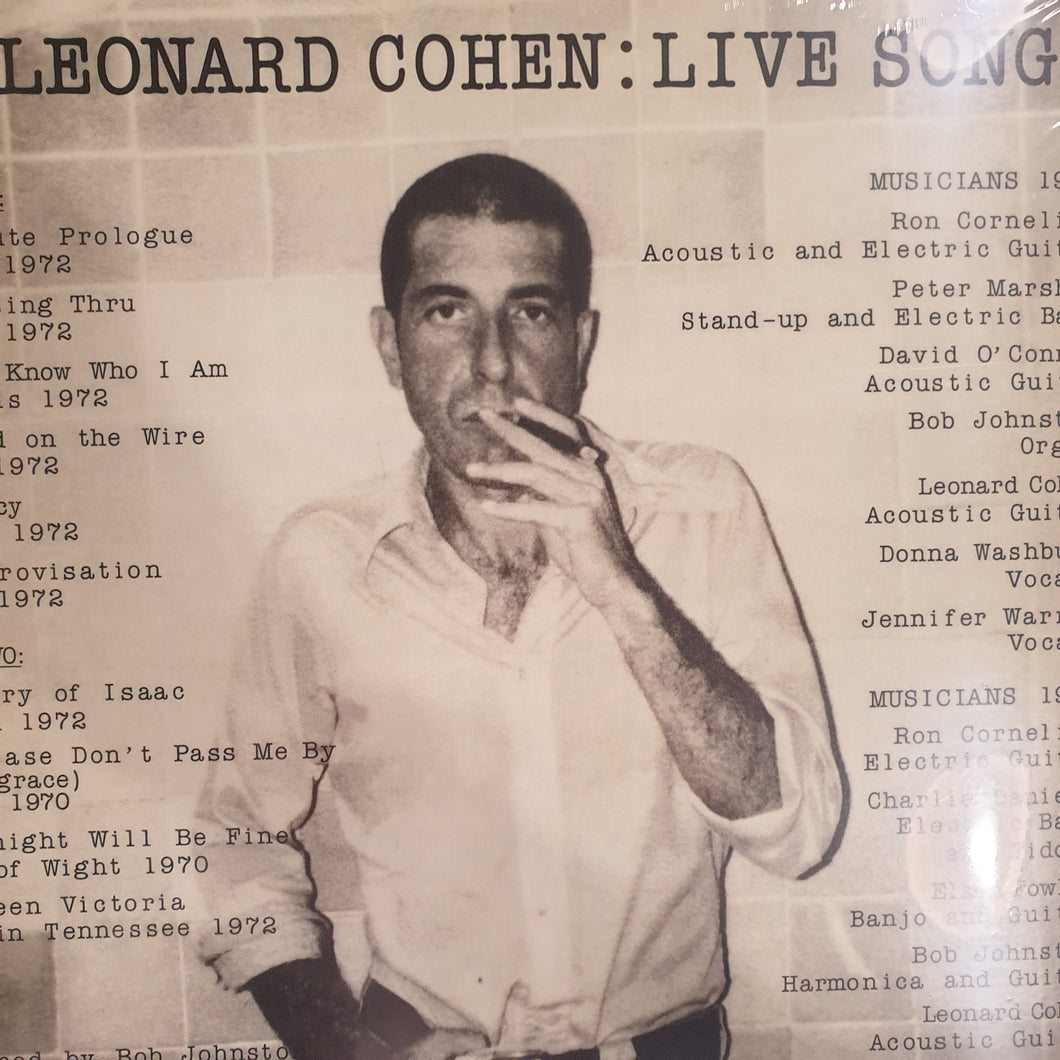 LEONARD COHEN - LIVE SONGS VINYL