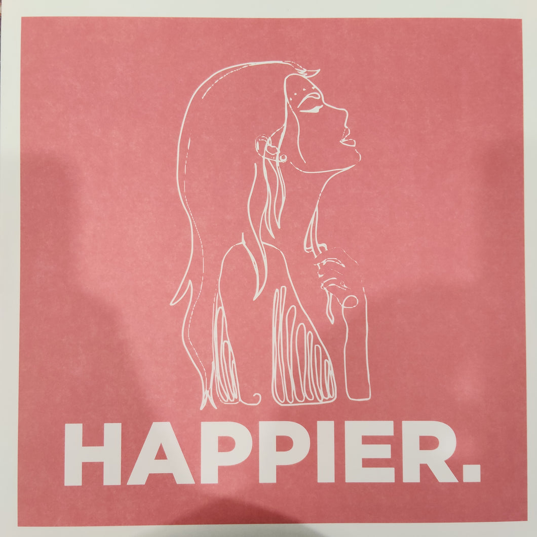 AS DECEMBER FALLS - HAPPIER (USED VINYL 2024 EURO PINK/ORANGE RSD M- M-)