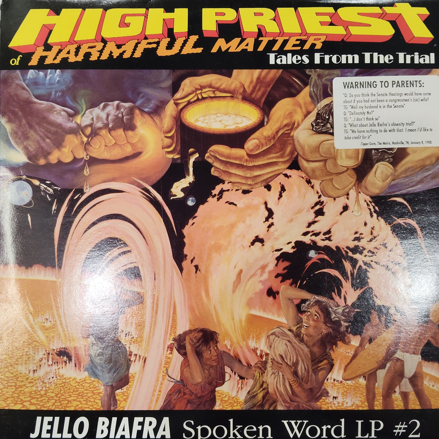 JELLO BIAFRA HIGH PRIEST OF HARMFUL MATTER - TALES FROM THE TRIAL (USED VINYL 1989 U.K. 2LP M-  M-)