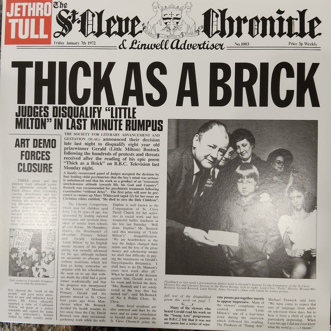 JETHRO TULL - THICK AS A BRICK (USED VINYL 2012 EURO M- M-)