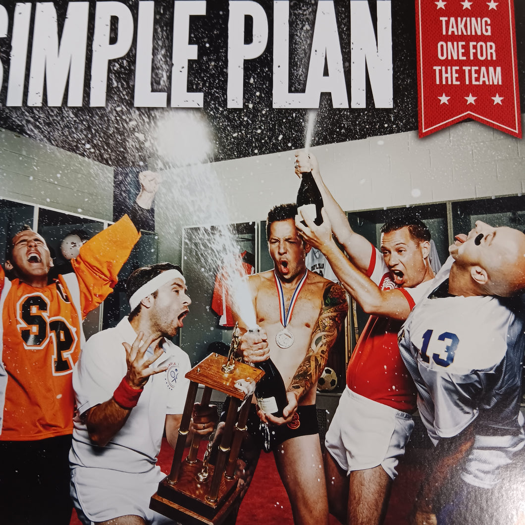 SIMPLE PLAN - TAKING ONE FOR THE TEAM (RED AND WHITE COLOURED) (USED VINYL 2016 EURO M-/EX+)