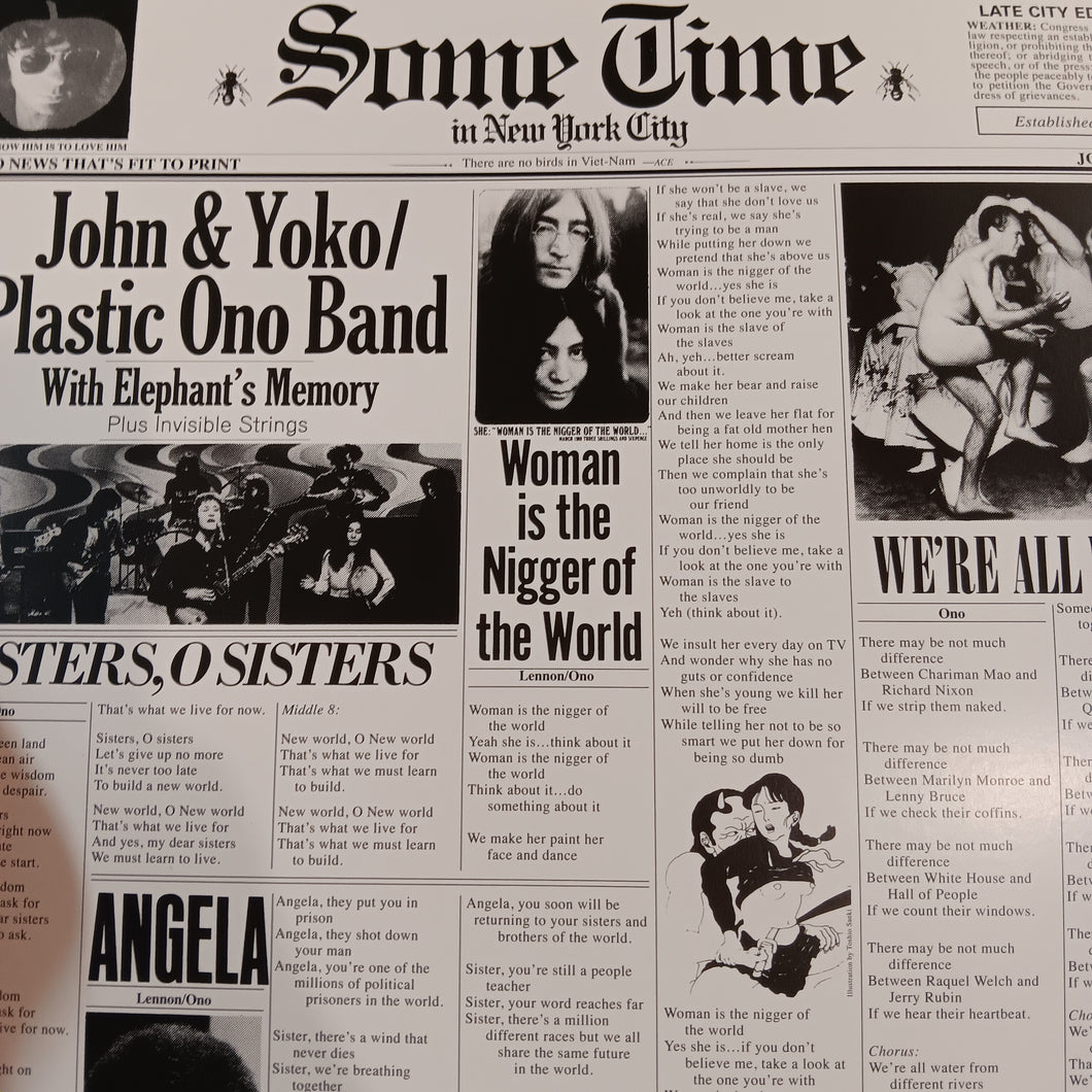 JOHN LENNON AND YOKO ONO/PLASTIC ONO BAND/ELEPHANTS MEMORY - SOMETIME IN NEW YORK CITY (2LP) (USED VINYL 2015 EURO M-/M-)