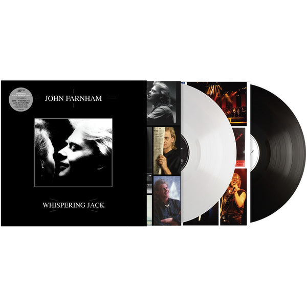 JOHN FARNHAM - WHISPERING JACK (40th ANNIVERSARY) (BLACK AND WHITE COLOURED) VINYL