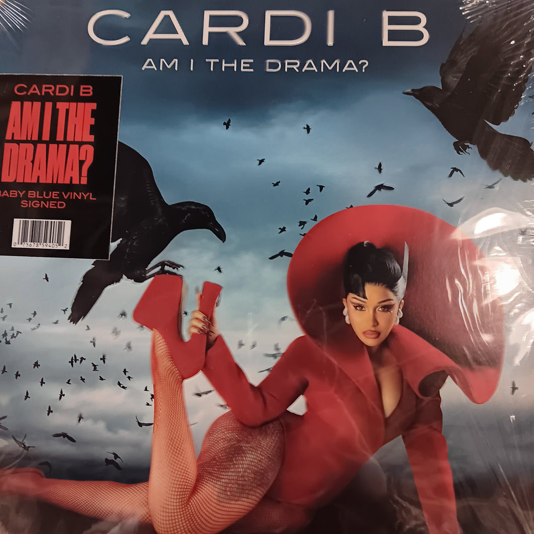 CARDI B - AM I THE DRAMA (SIGNED ART CARD) (BABY BLUE COLOURED) (2LP) VINYL