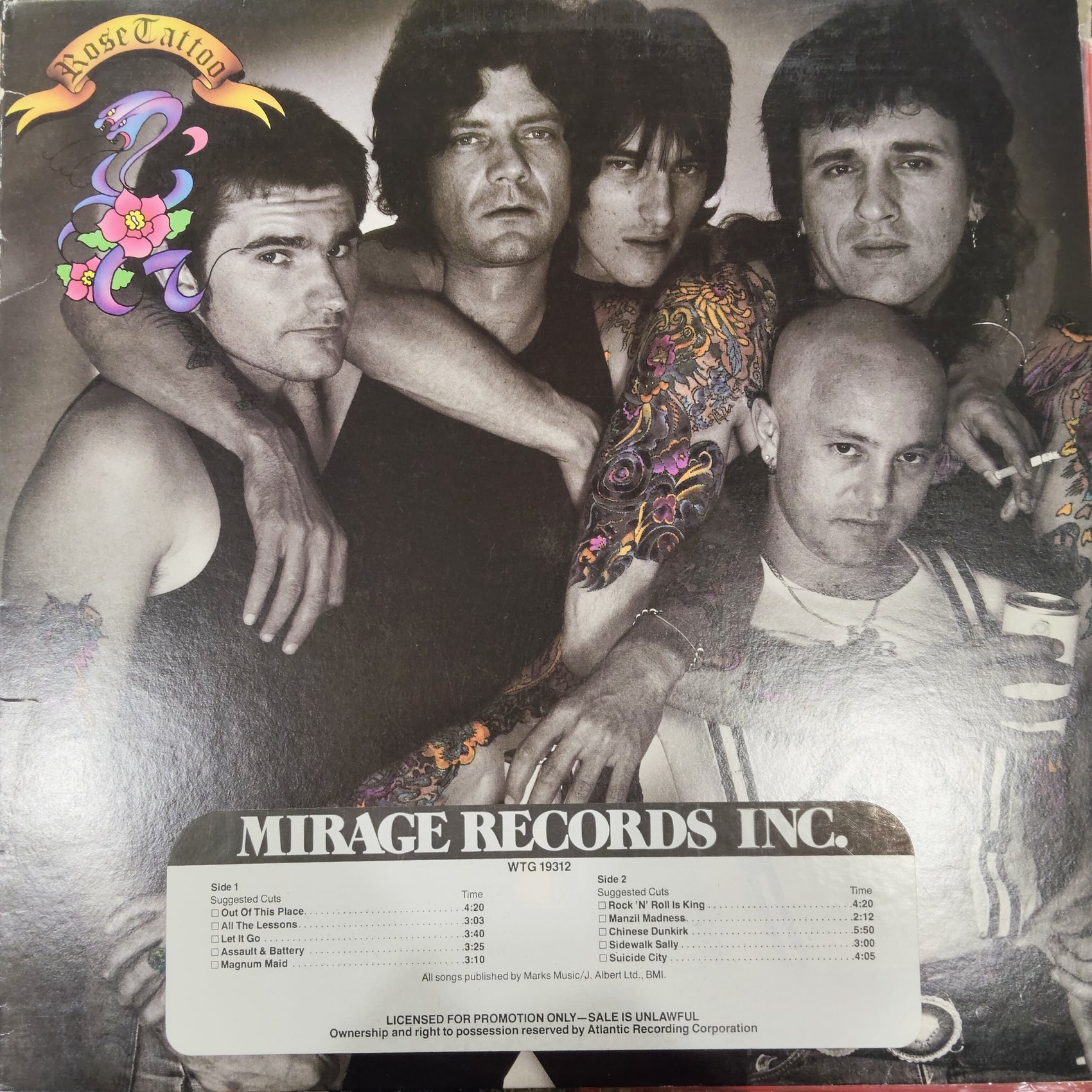 ROSE TATTOO - ASSAULT AND BATTERY (USED VINYL 1981 U.S. M- EX)