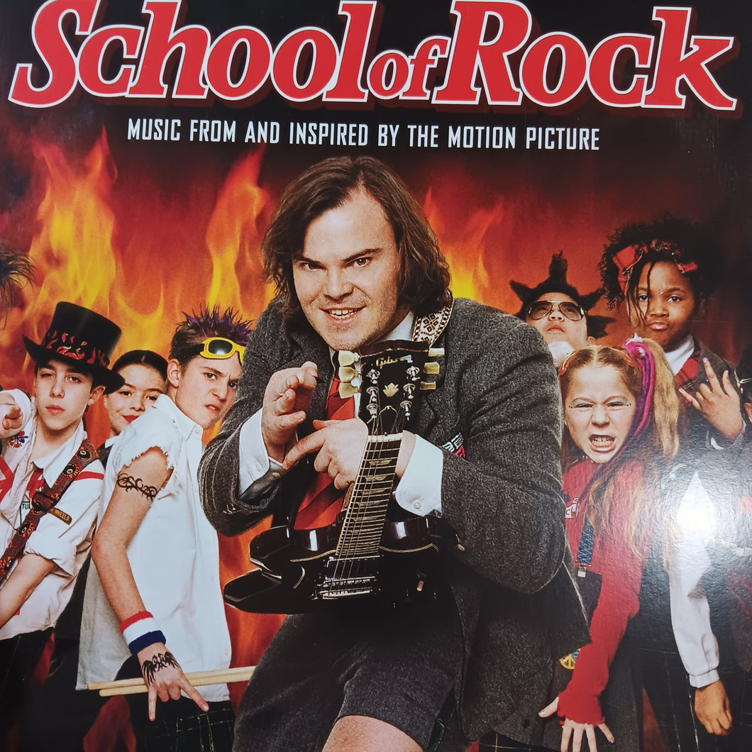 VARIOUS ARTISTS - SCHOOL OF ROCK (ORANGE COLOURED) (2LP) (USED VINYL 2021 WORLDWIDE M-/M-)