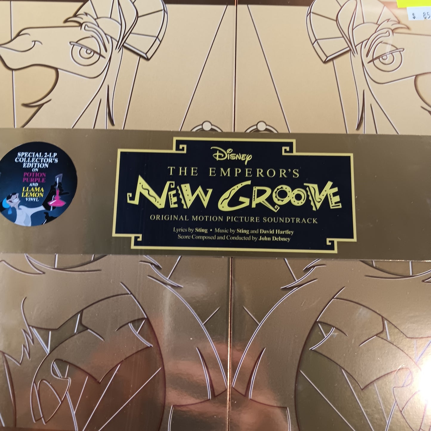 VARIOUS ARTISTS - THE EMPERORS NEW GROOVE SOUNDTRACK (PURPLE AND LEMON COLOURED) (2LP) VINYL