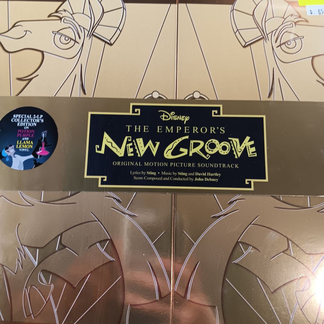 VARIOUS ARTISTS - THE EMPERORS NEW GROOVE SOUNDTRACK (PURPLE AND LEMON COLOURED) (2LP) VINYL