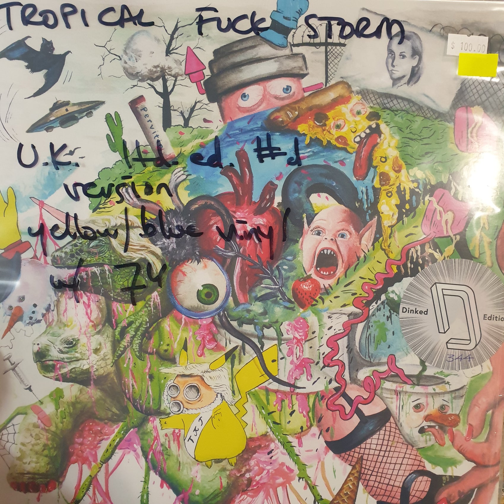 TROPICAL FUCK STORM - BRAINDROPS (UK LIMITED EDITION) (YELLOW/BLUE COLOURED) (+7") VINYL