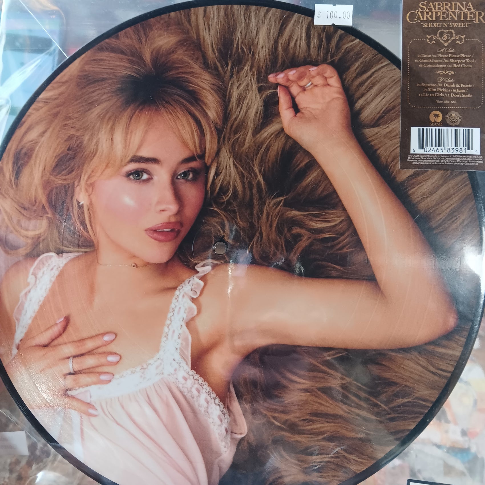 SABRINA CARPENTER - SHORT N' SWEET (PIC DISC) VINYL