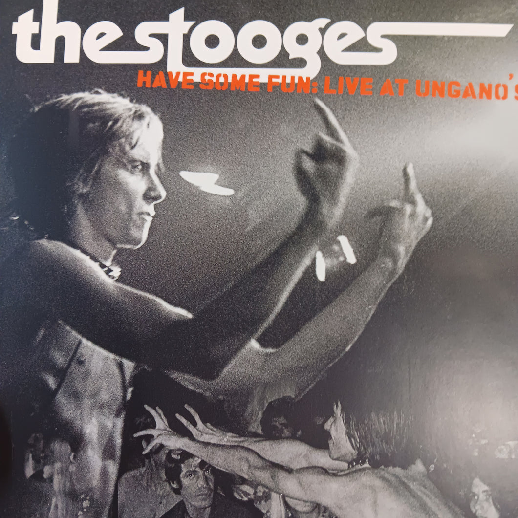 STOOGES - HAVE SOME FUN: LIVE AT UNGANO'S (WHITE AND BLACK SPLATTER COLOURED) (USED VINYL 1983 U.S. EX- EX)