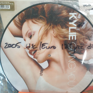 KYLIE MINOGUE - GIVING YOU UP (PIC DISC) (12") (USED VINYL 2005 U.K./EURO EX+)