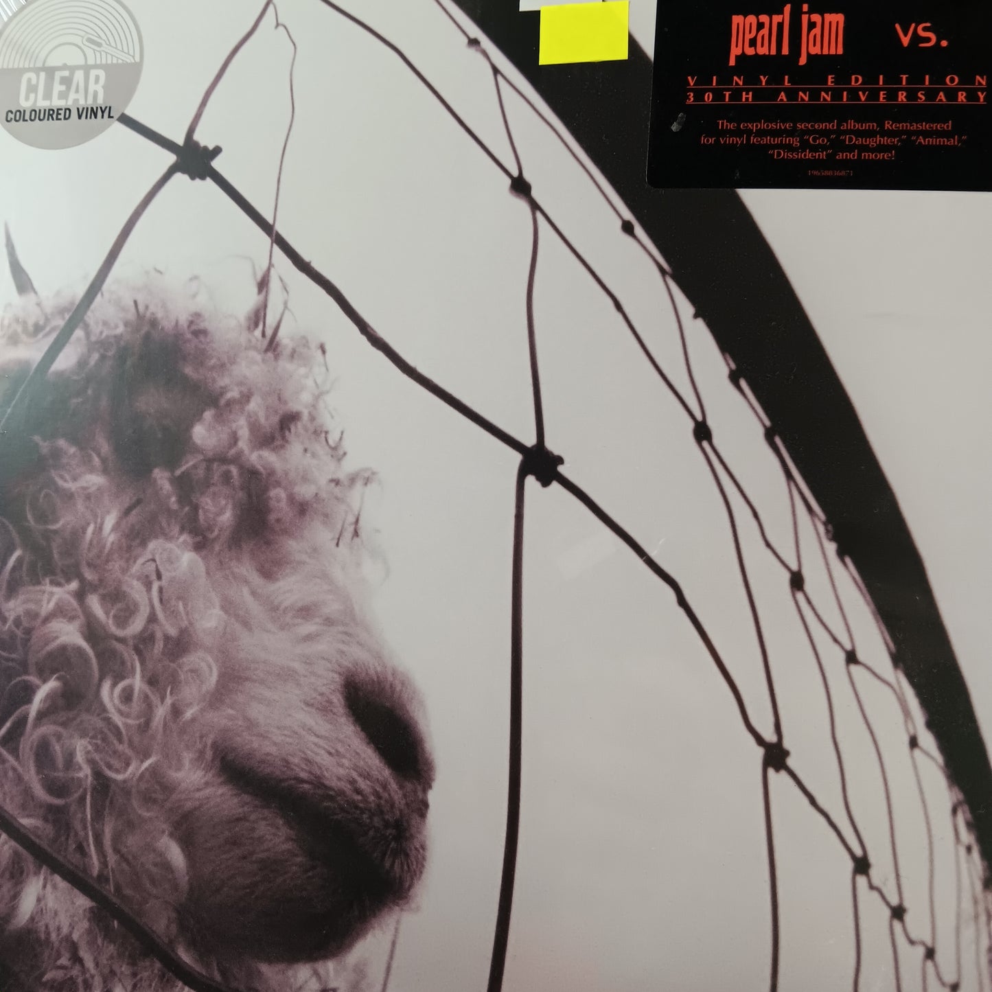 PEARL JAM - VS (CLEAR COLOURED) VINYL