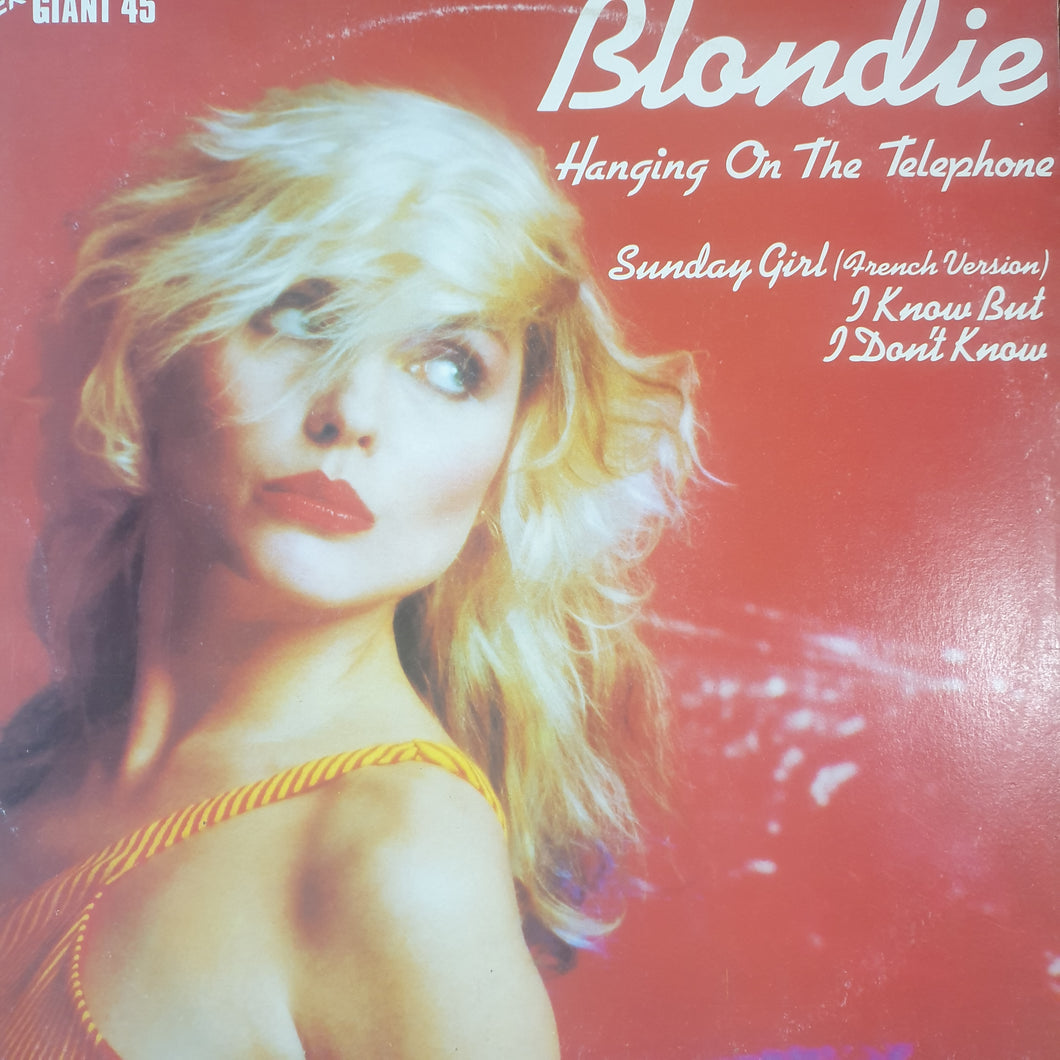 BLONDIE - HANGING ON THE TELEPHONE (CLEAR COLOURED) (EP) (USED VINYL 1979 AUS EX+/EX-)