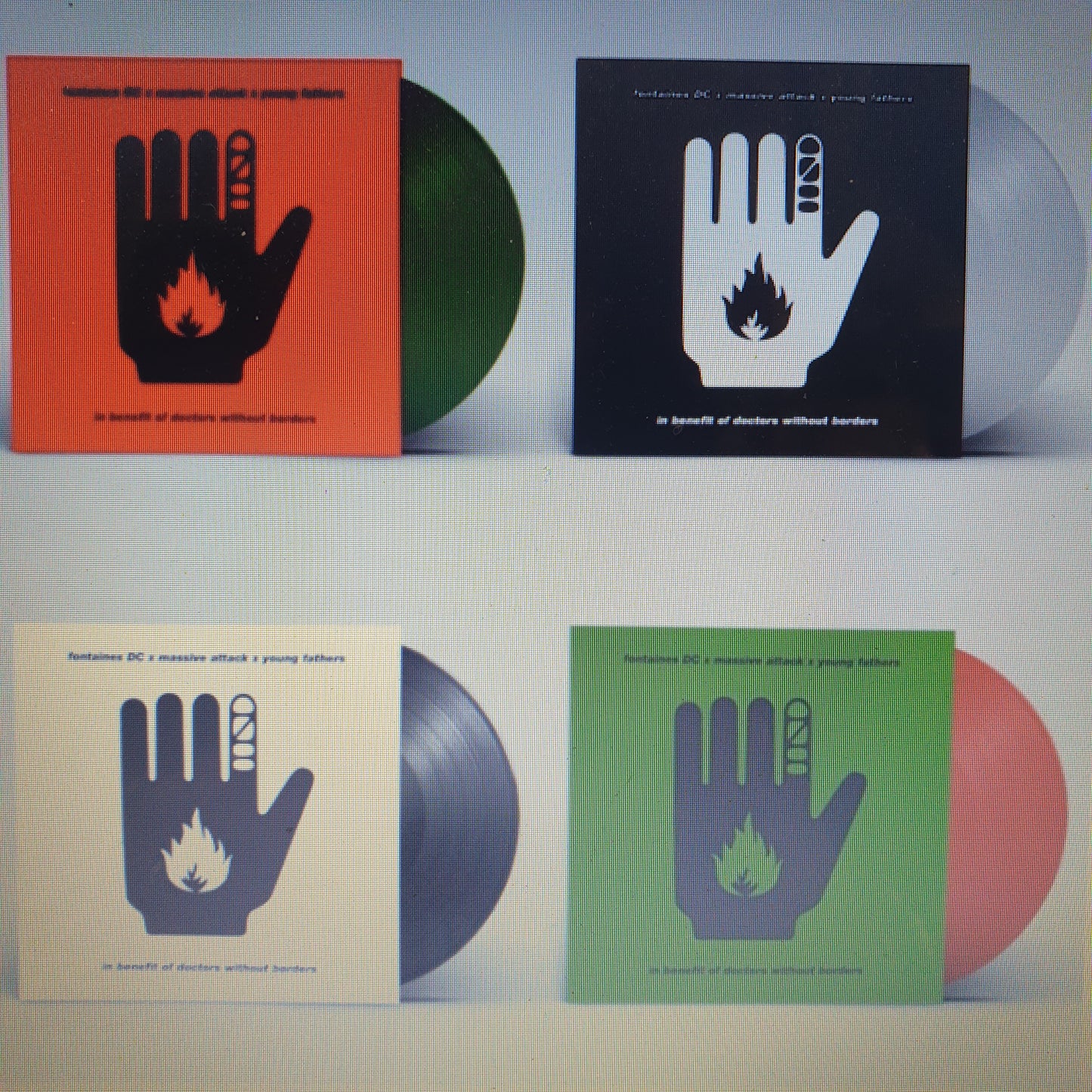 FONTAINES D.C., MASSIVE ATTACK AND YOUNG FATHERS - CEASEFIRE: IN BENEFIT WITH DOCTORS WITHOUT BORDERS (12") (RANDOM COLOURED) VINYL