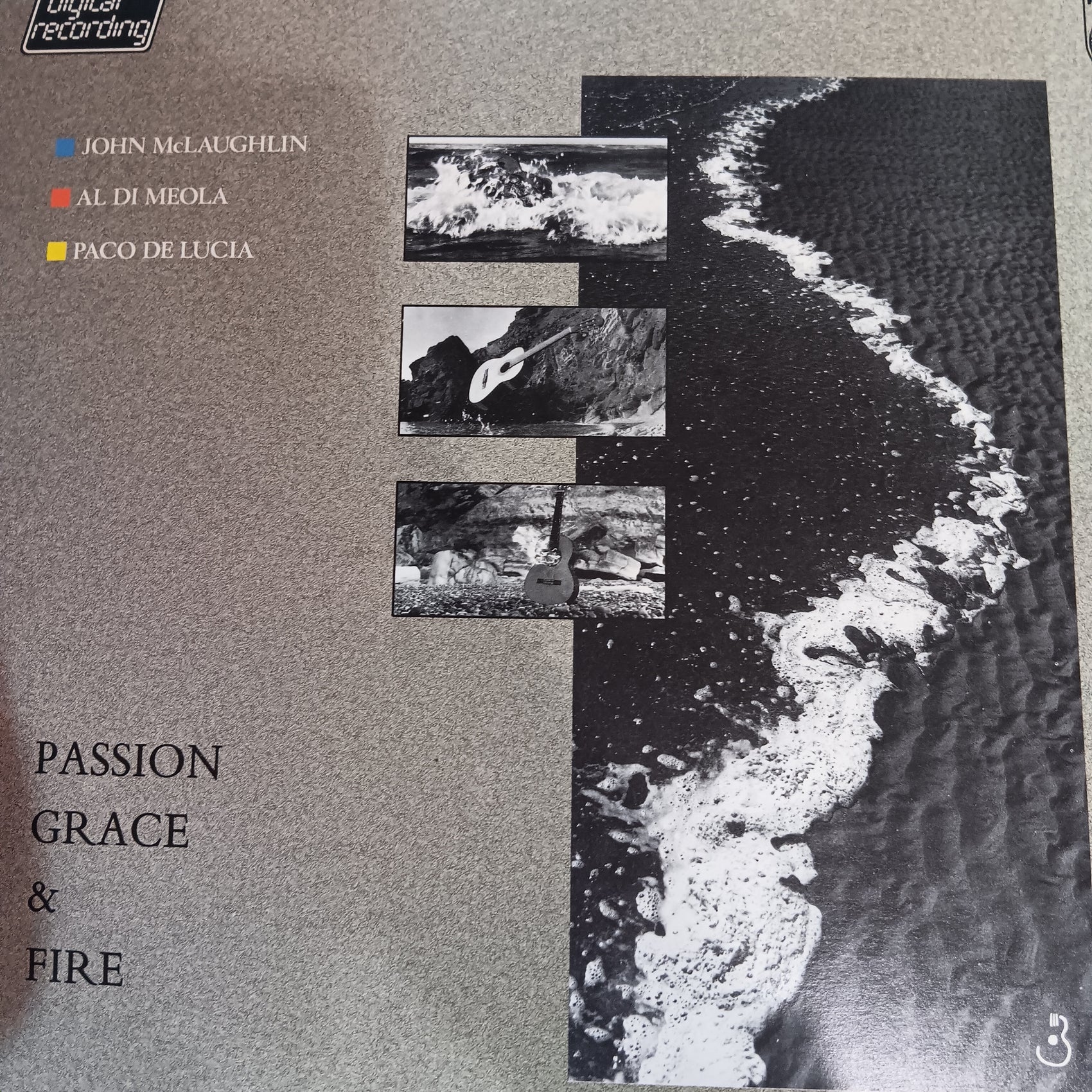 JOHN MCLAUGHLIN, AL DI MEOLA AND PACO DE LUCIA - PASSION GRACE AND FIRE (USED VINYL 1983 AUS M-/M-)
