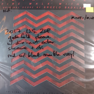 ANGELO BADALAMENTI - TWIN PEAKS OST (RED AND BLACK COLOURED) (2LP) (USED VINYL 2017 US M-/M-)