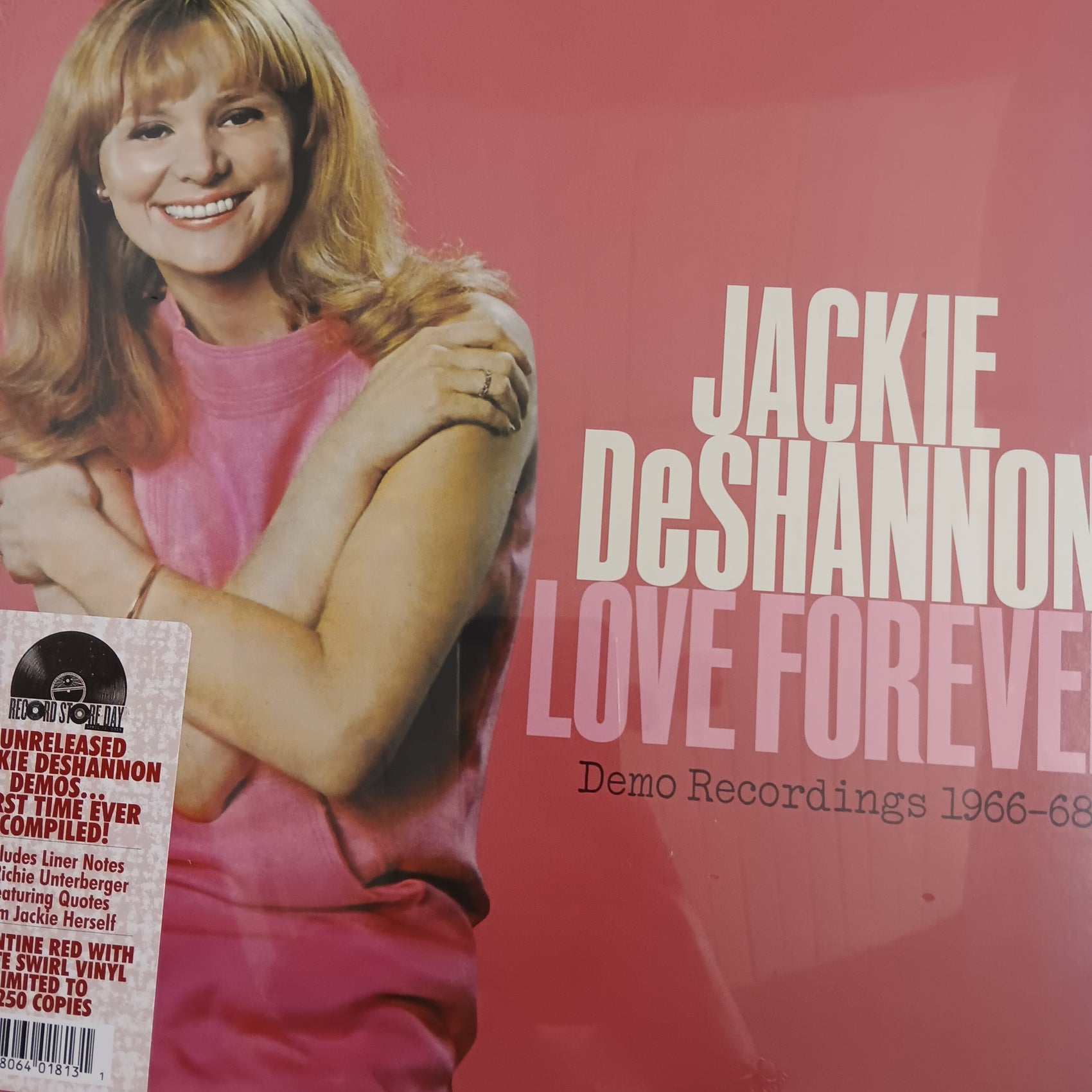 JACKIE DESHANNON - DEMO RECORDINGS 1966-68 (VALENTINE RED WITH WHITE SWIRL COLOURED) RSD 2025 VINYL