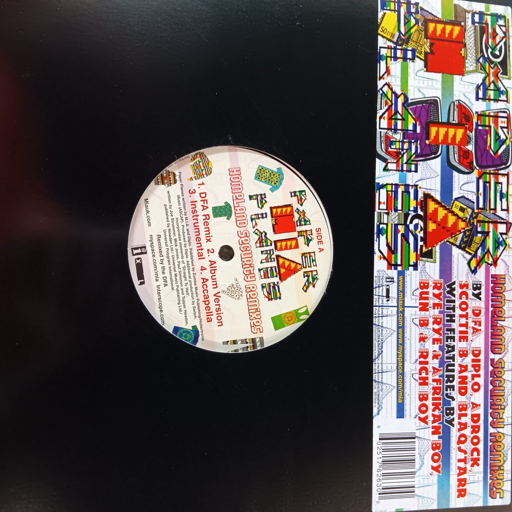 M.I.A - PAPER PLANES (EP) (USED VINYL 2008 US M-)