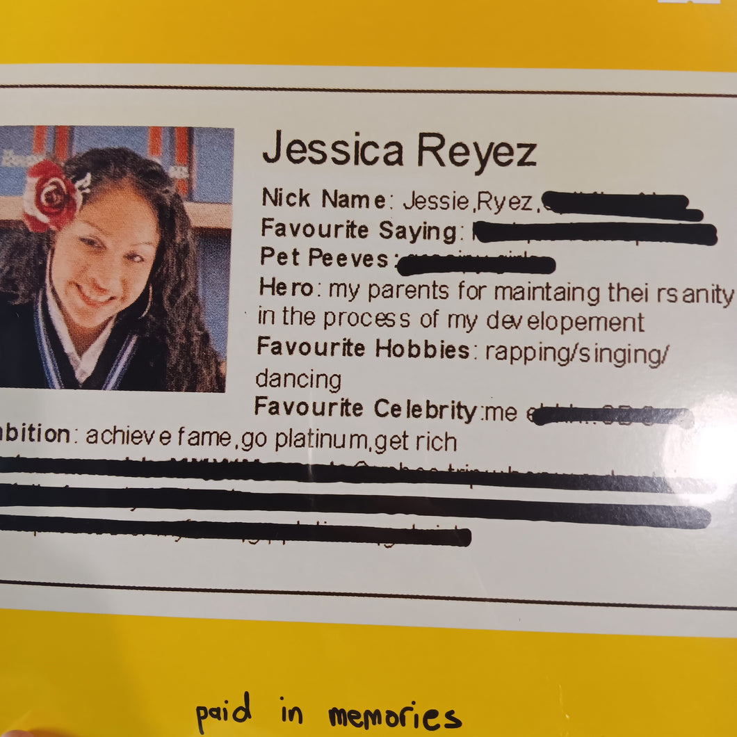 JESSICA REYEZ - PAID IN MEMORIES VINYL