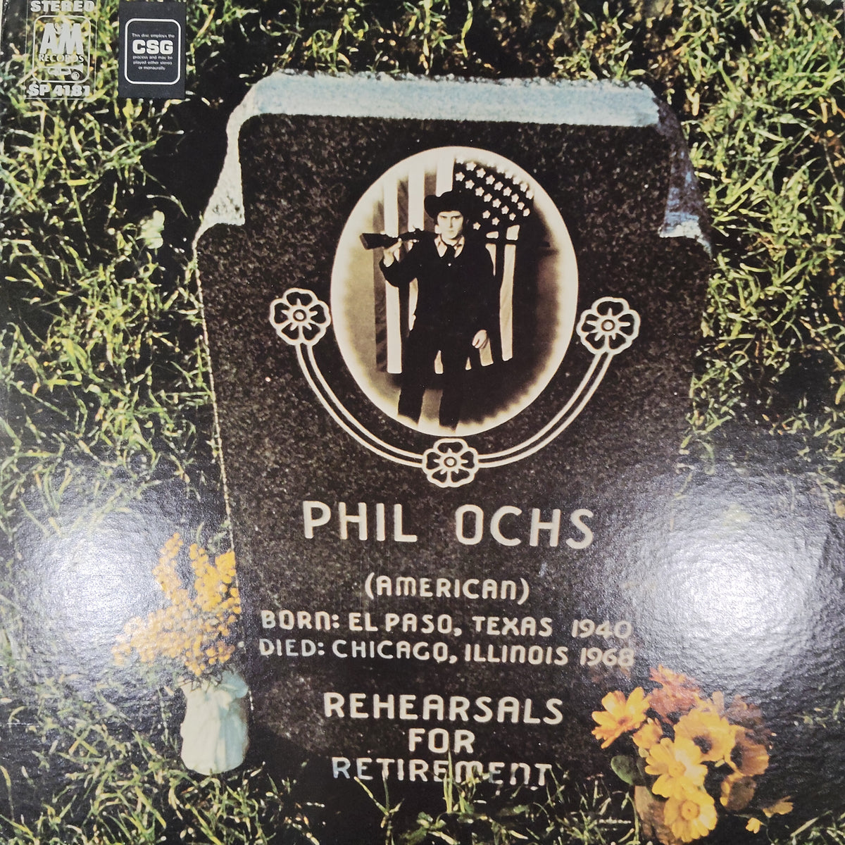PHIL OCHS - REHEARSAL FOR RETIREMENT (USED VINYL 1969 CANADA EX+ EX+)