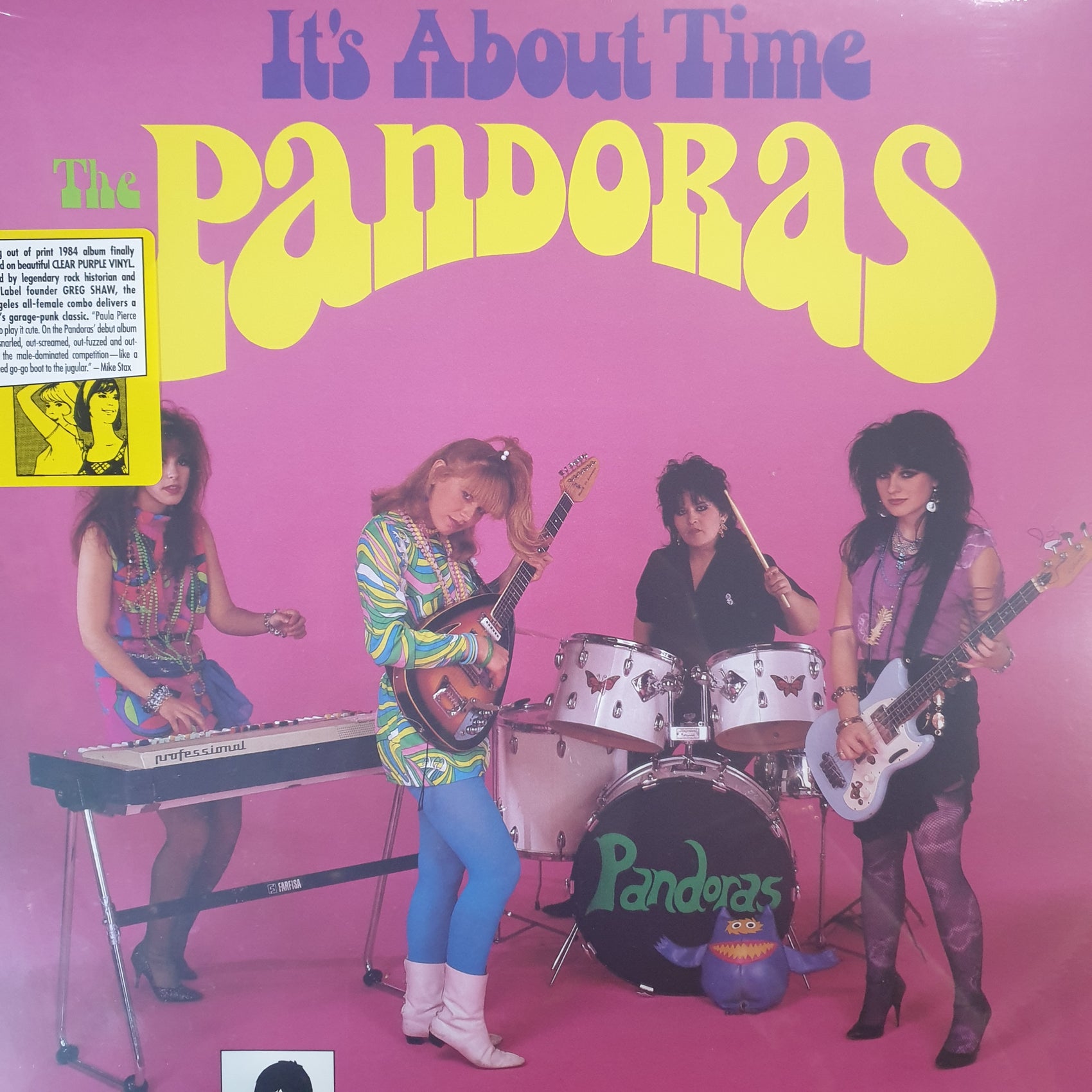 PANDORAS - ITS ABOUT TIME (CLEAR PURPLE COLOURED) VINYL