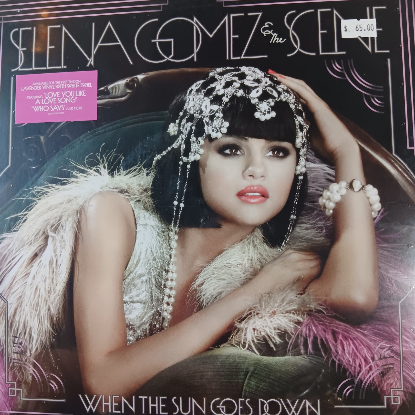 SELENA GOMEZ - WHEN THE SUN GOES DOWN (LAVENDER WITH WHITE SWIRL COLOURED) VINYL