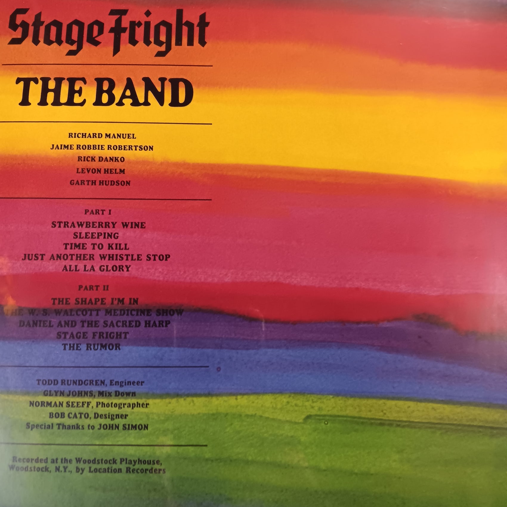 BAND - STAGE FRIGHT VINYL