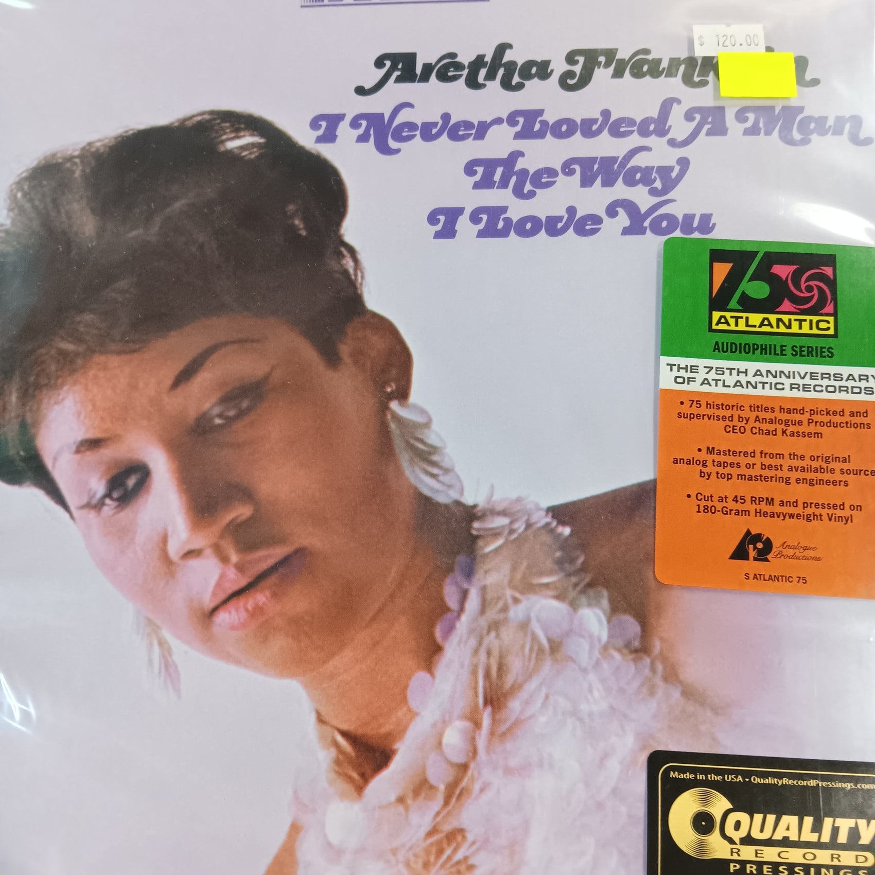 ARETHA FRANKLIN - I NEVER LOVED A MAN THE WAY I LOVE YOU (2LP) (ANALOGUE PRODUCTIONS) VINYL