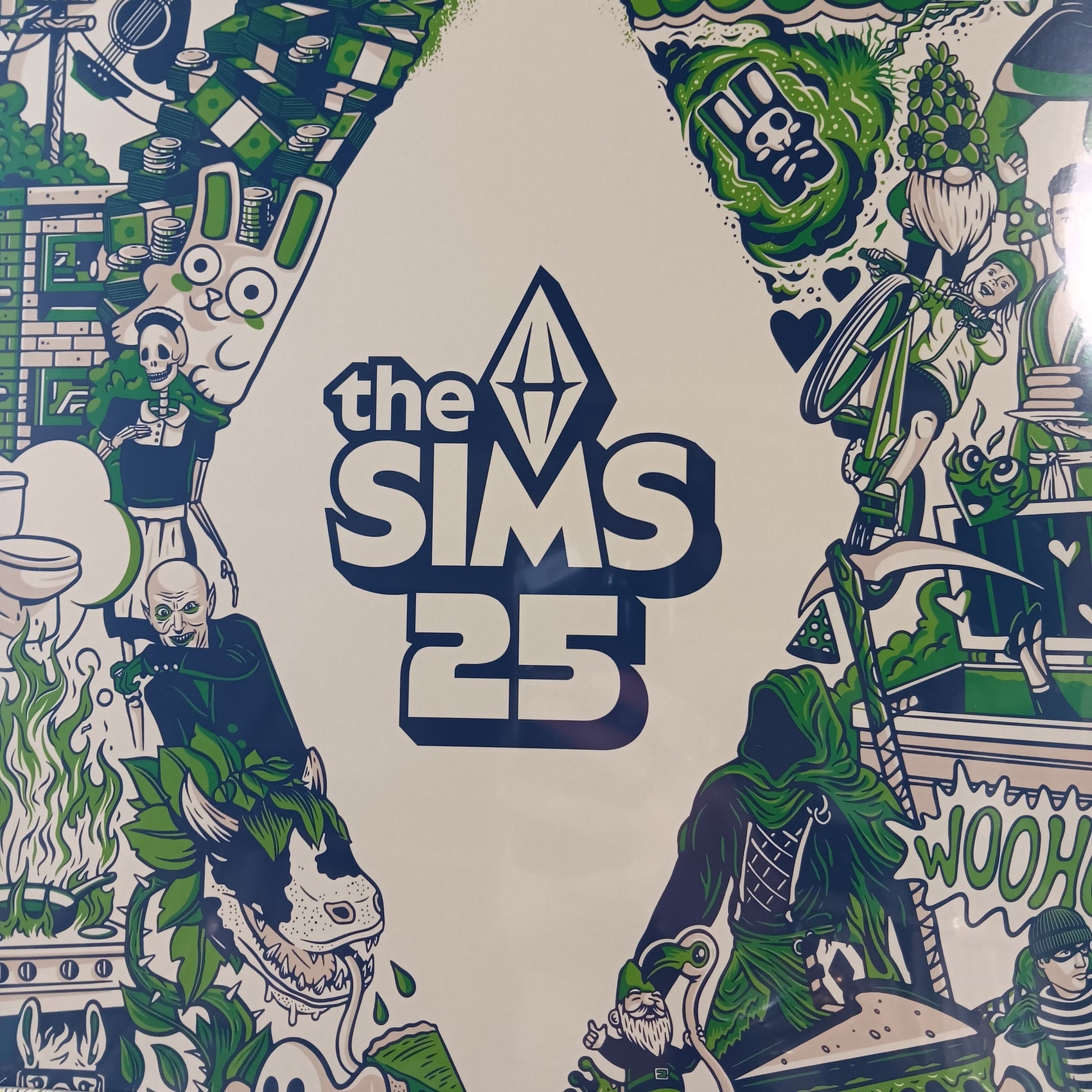 VARIOUS ARTISTS - THE SIMS 25 ORIGINAL GAME SOUNDTRACK (CLEAR AND GREEN SPLATTER COLOURED) (2LP) VINYL