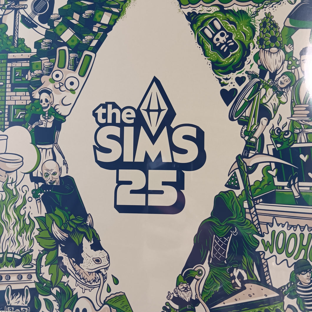 VARIOUS ARTISTS - THE SIMS 25 ORIGINAL GAME SOUNDTRACK (CLEAR AND GREEN SPLATTER COLOURED) (2LP) VINYL