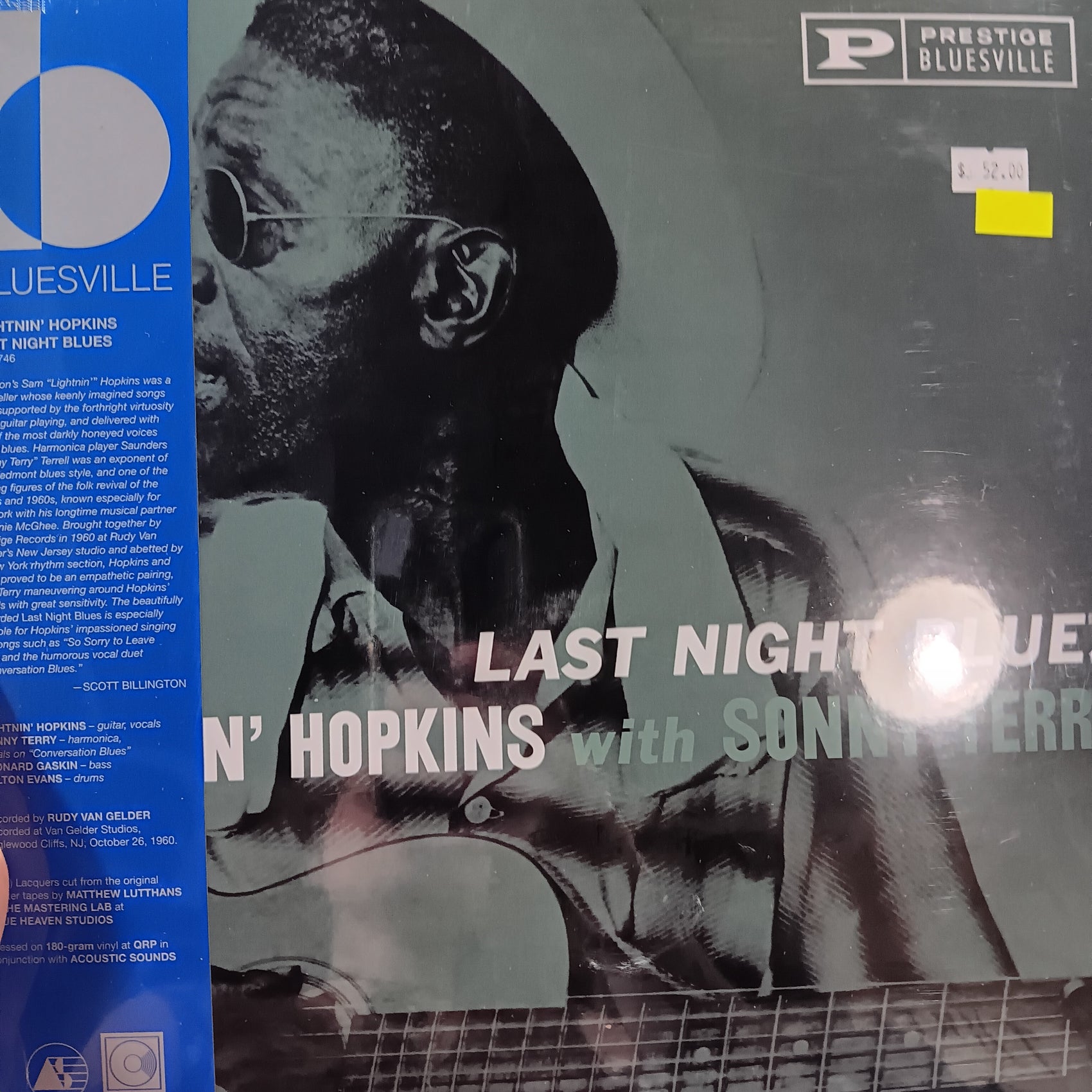 LIGHTNIN' HOPKINS AND SONNY TERRY - LAST NIGHT BLUES VINYL