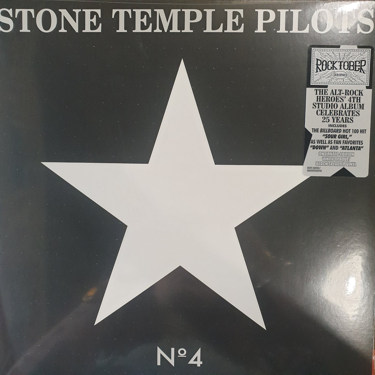 STONE TEMPLE PILOTS - NO. 4 (WHITE AND BLACK SPLATTER COLOURED) (ROCKTOBER PRESSING) VINYL