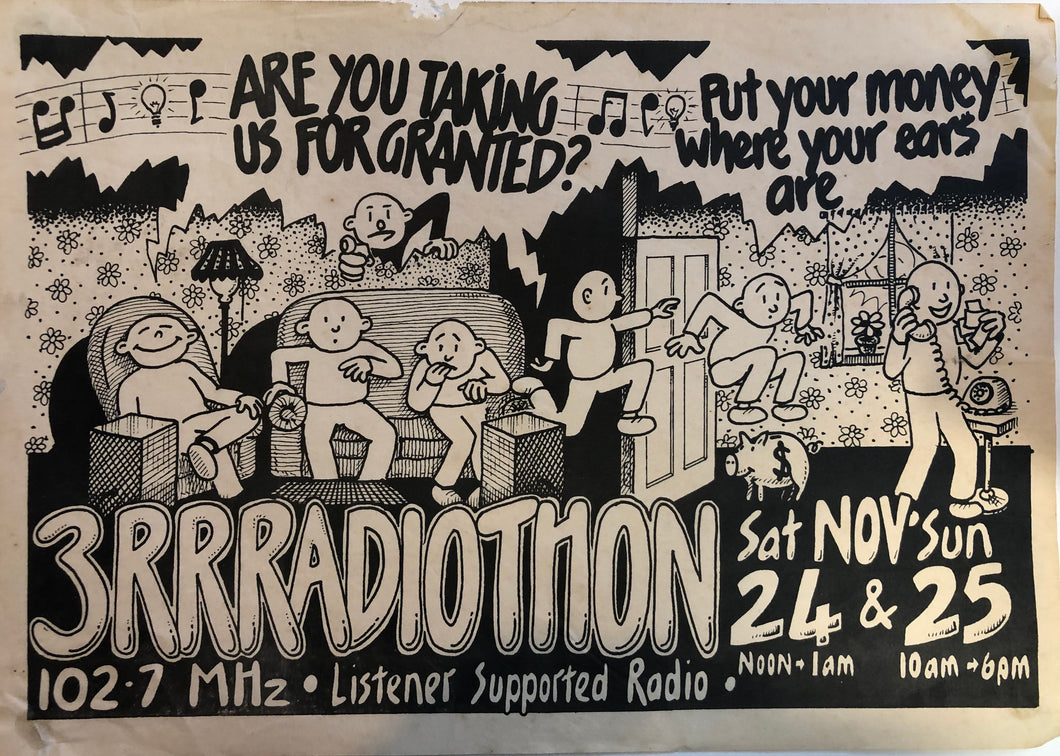 3RRR-FM 1979 RADIOTHON HANDBILL
