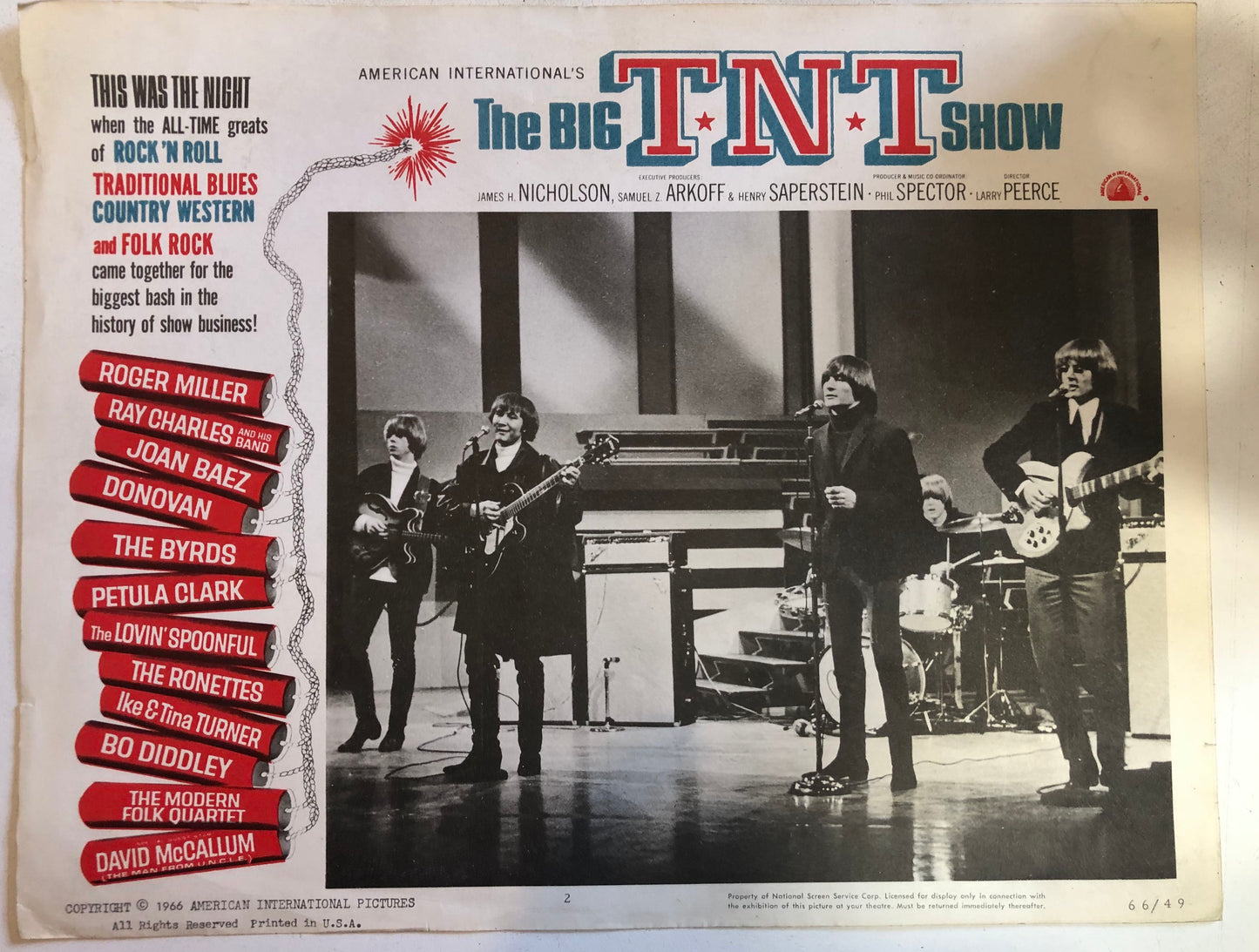 BYRDS - BIG T.N.T. SHOW (USED) LOBBYCARD