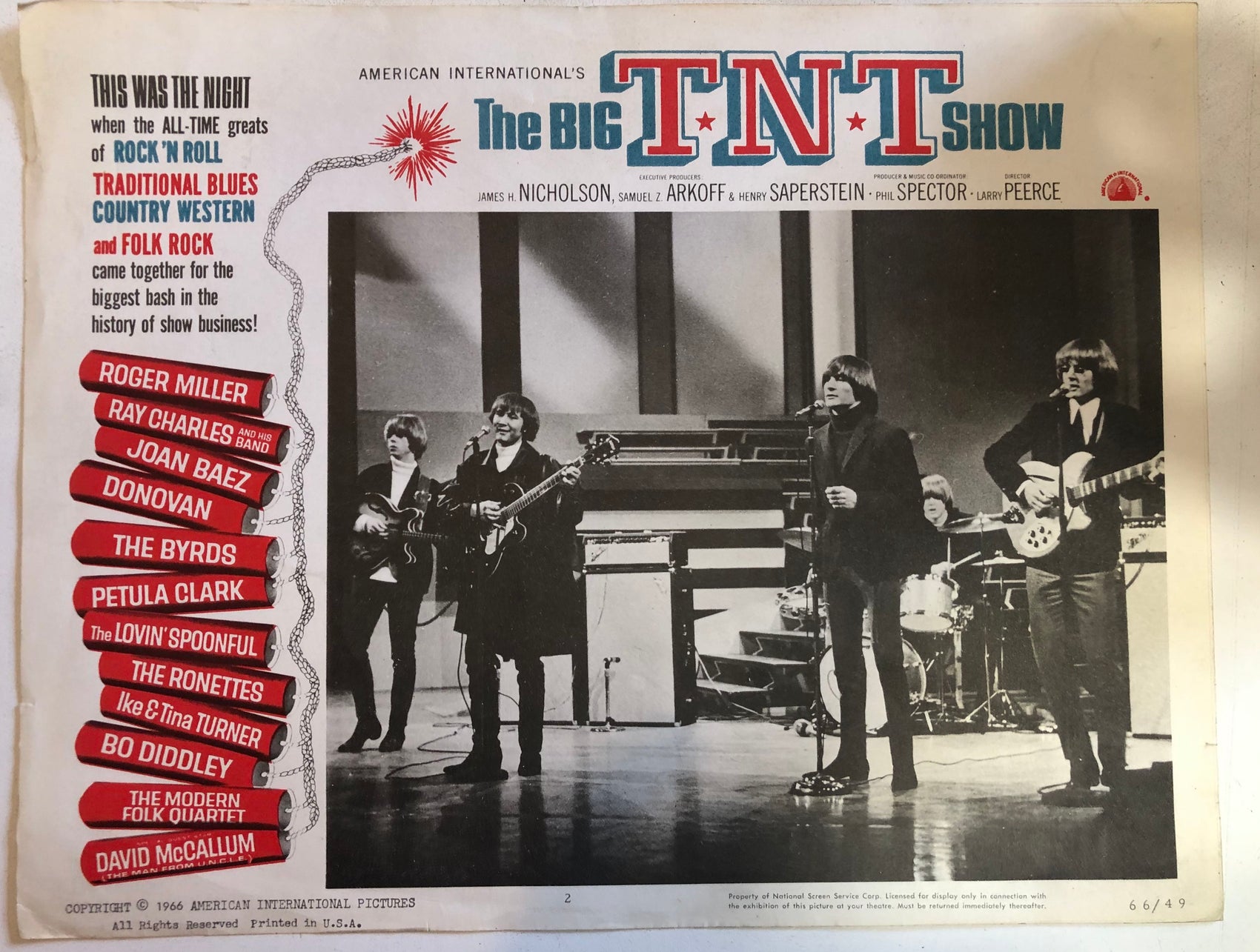 BYRDS - BIG T.N.T. SHOW (USED) LOBBYCARD