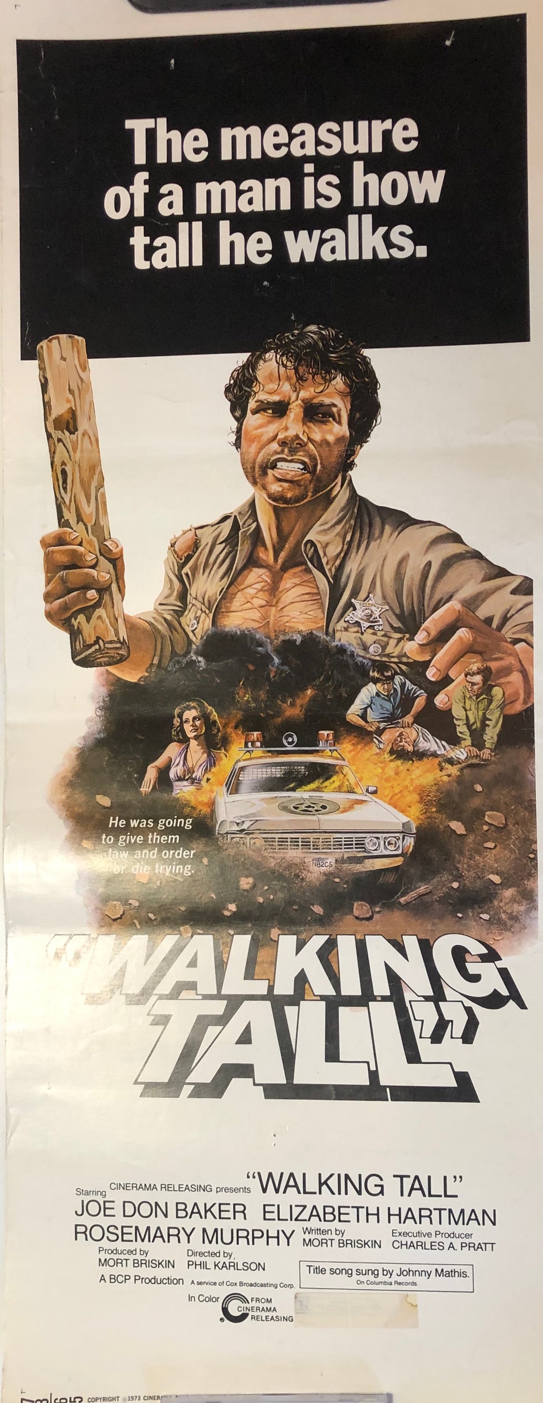 WALKING TALL - (USED) DAYBILL POSTER