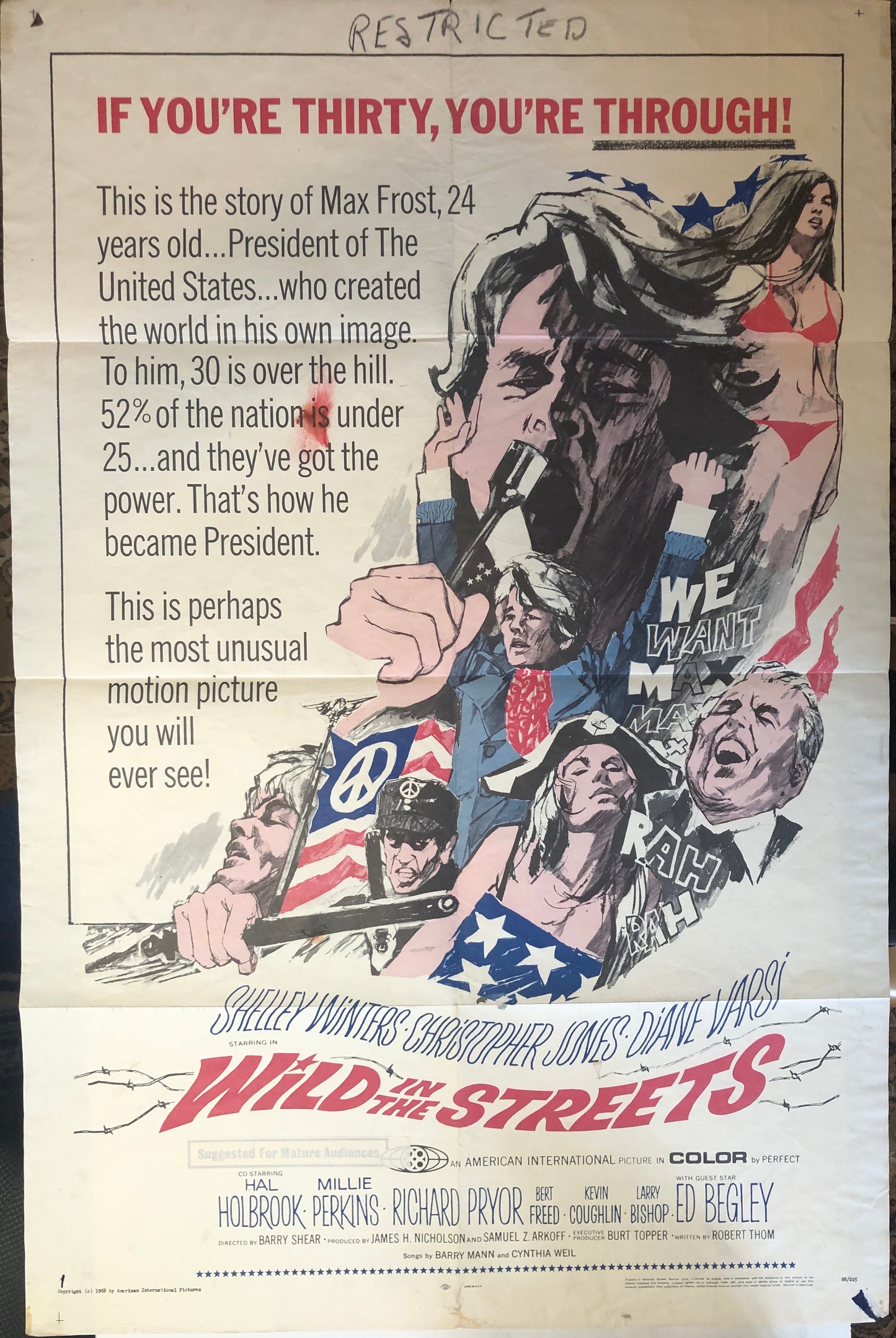 WILD IN THE STREETS - (USED) MOVIE POSTER