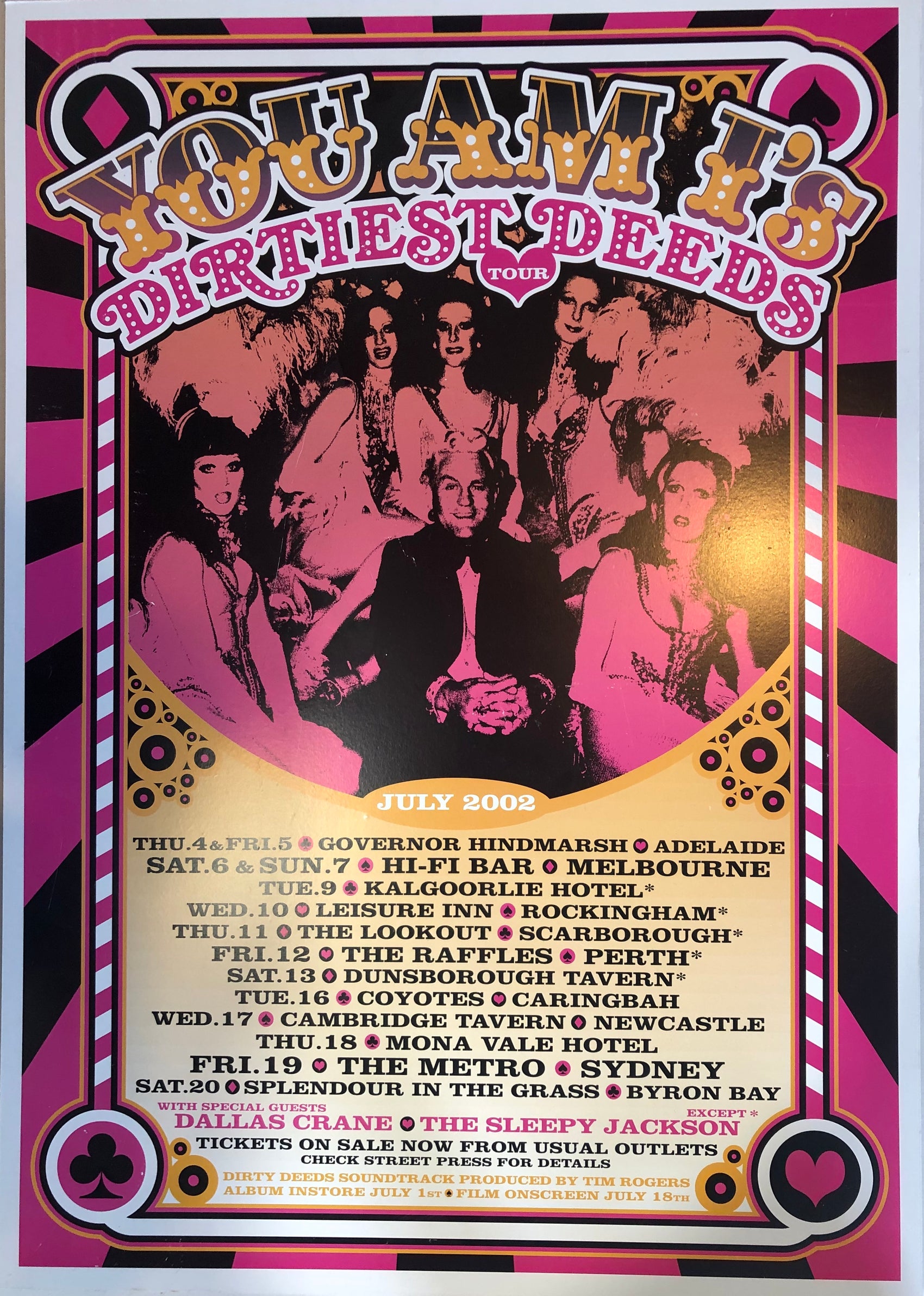 YOU AM I - DIRTIEST DEEDS TOUR POSTER
