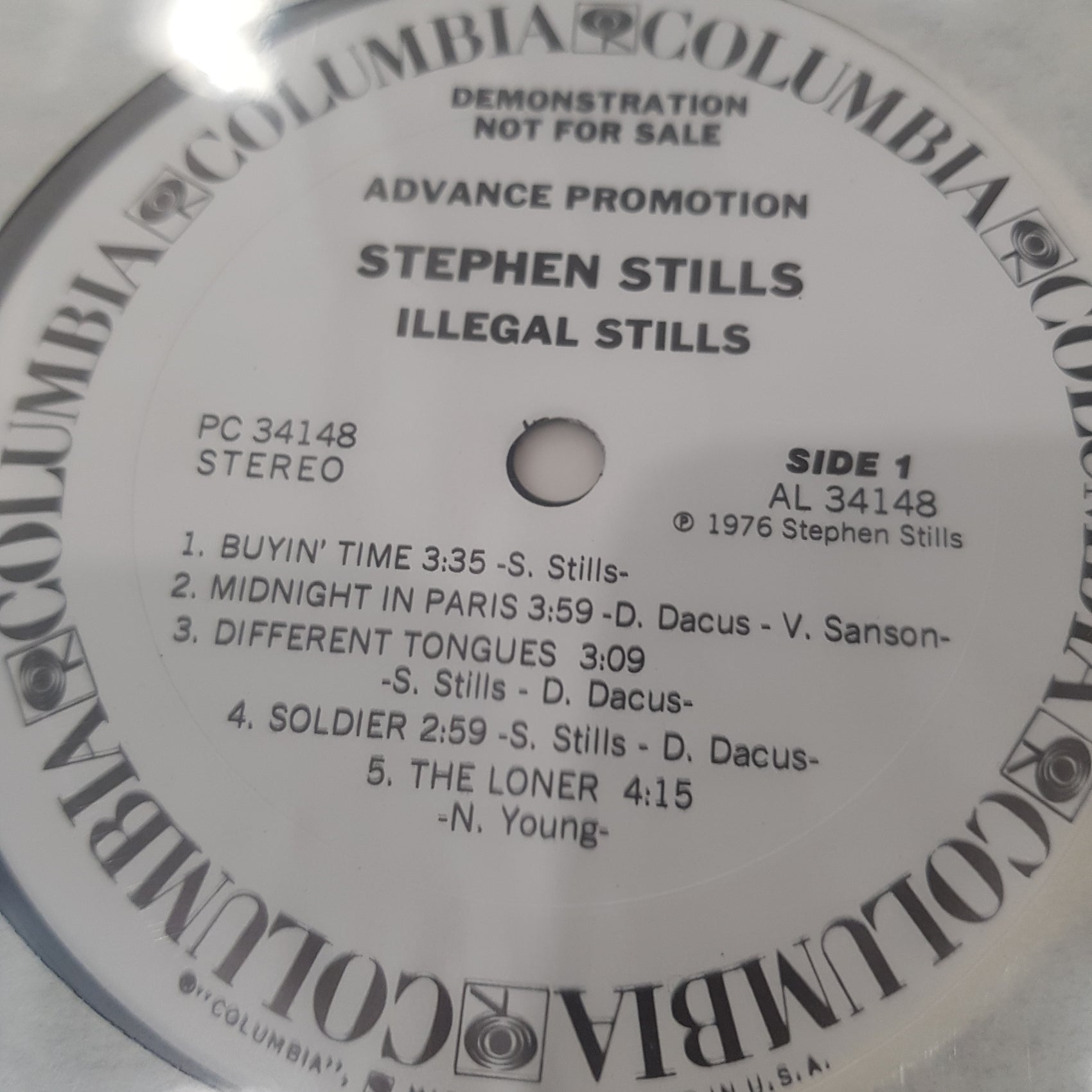 STEPHEN STILLS - ILLEGAL STILLS (PROMO)(USED VINYL 1976 US M-/M-)