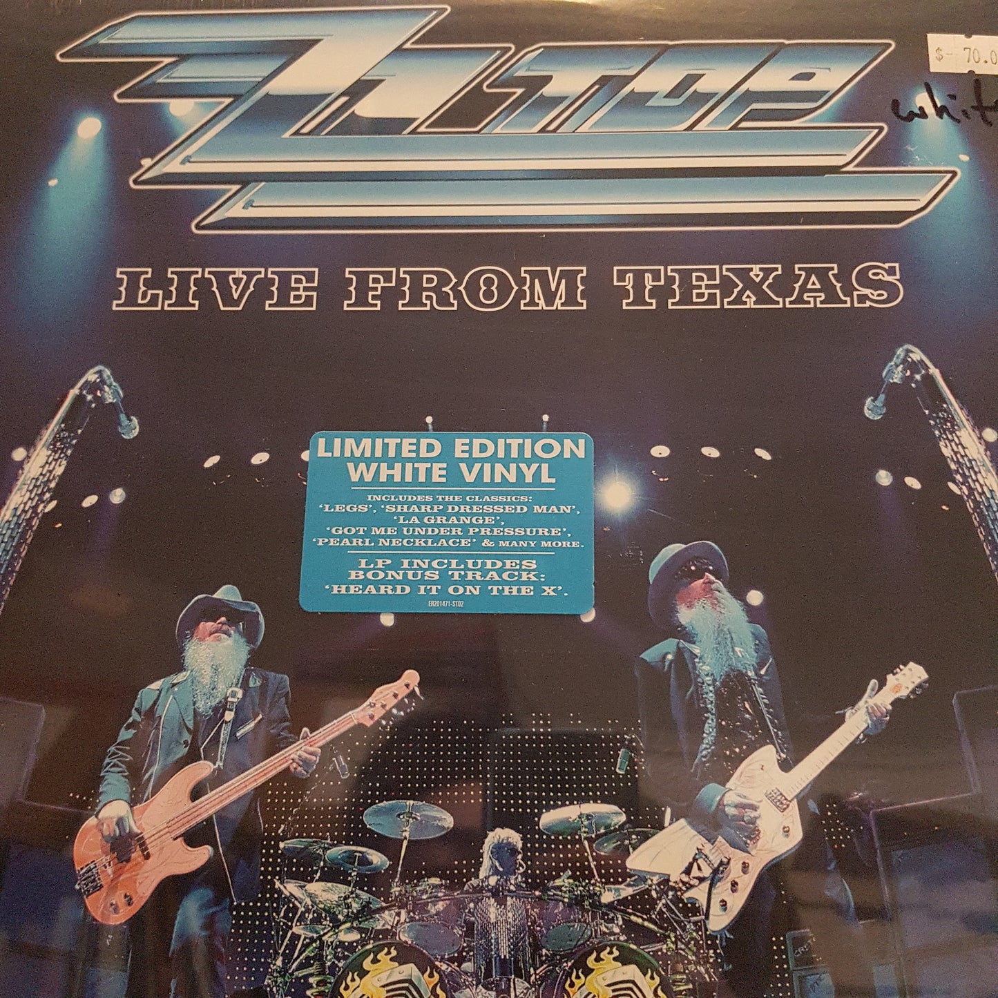 ZZ TOP - LIVE FROM TEXAS (2LP) (WHITE COLOURED) VINYL