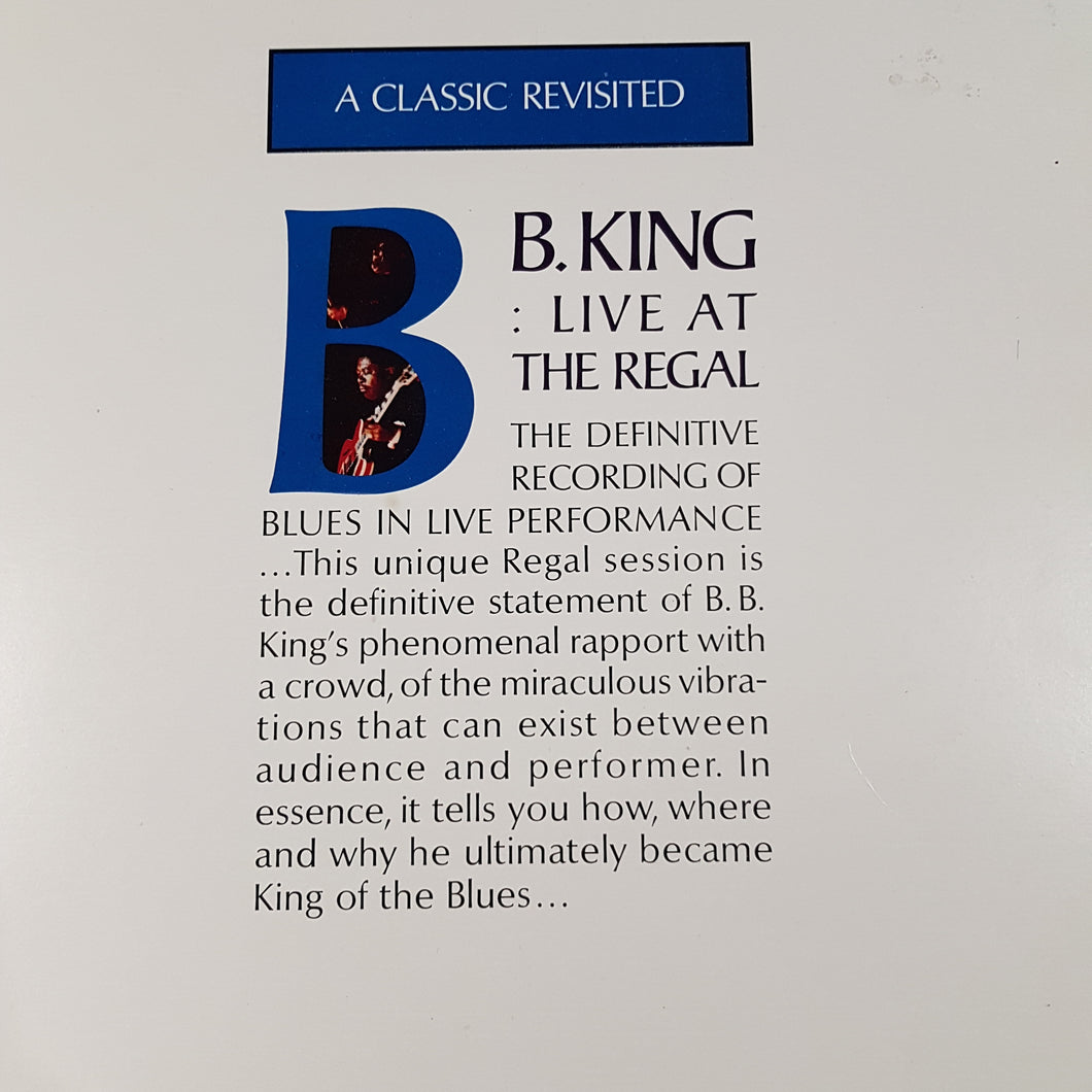 BB. KING - LIVE AT THE REGAL (USED VINYL 1976 AUS M-/EX+)