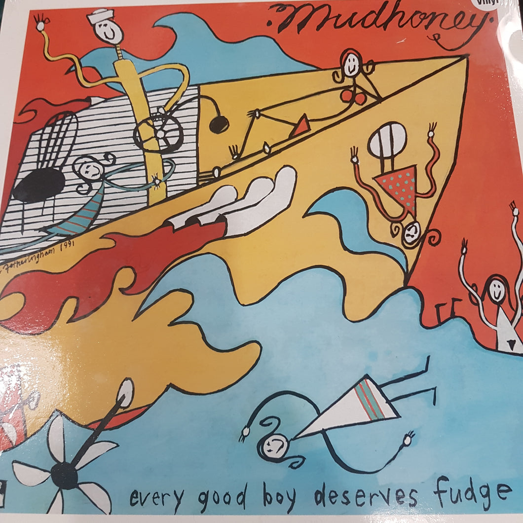 MUDHONEY - EVERY GOOD BOY DESERVES FUDGE (COLOURED) (USED VINYL 1991 US STILL SEALED)