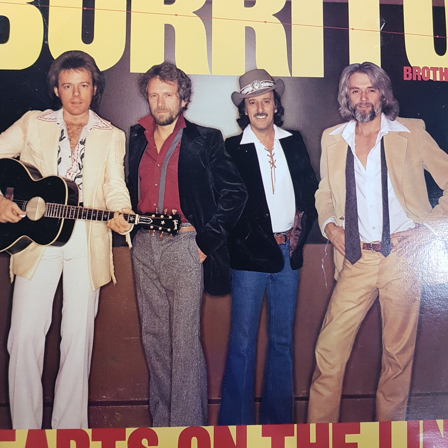 BURRITO BROTHERS - HEARTS ON THE LINE (USED VINYL 1981 US EX+/EX+)