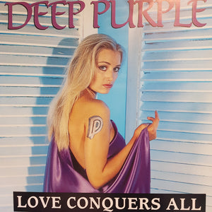DEEP PURPLE - LOVE CONQUERS ALL (12" + POSTER SLEEVE) (USED VINYL 1990 UK UNPLAYED)