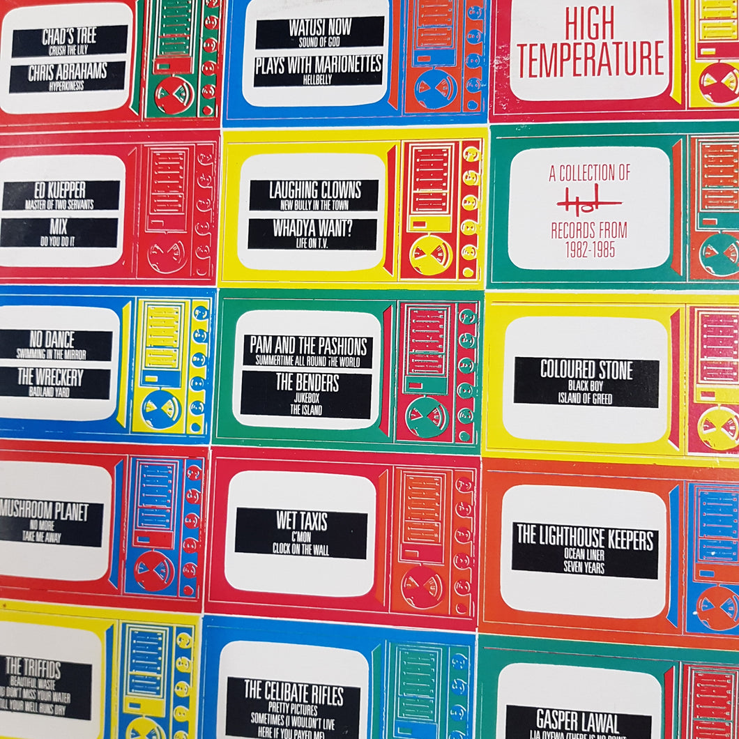 VARIOUS ARTISTS - HIGH TEMPERATURE: A COLLECTION OF HOT RECORDS FROM 1982-1985 (USED VINYL 1986 AU M-/EX+/EX)