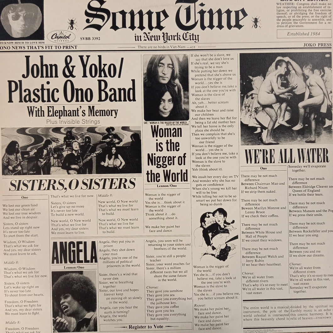 PLASTIC ONO BAND - SOME TIME IN NEW YORK CITY (2LP) (USED VINYL 1980 AUS M-/ EX+/EX+)