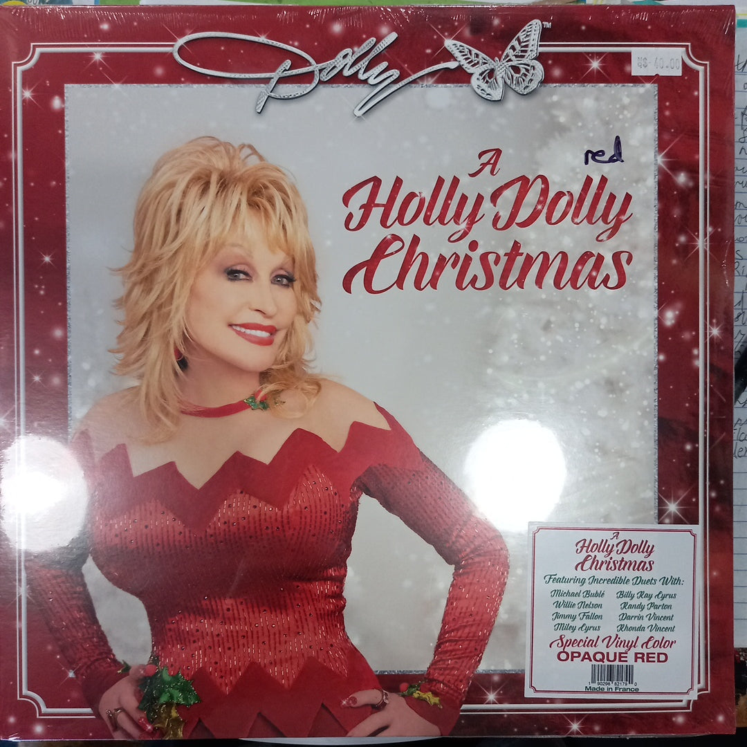 DOLLY PARTON - A HOLLY DOLLY CHRISTMAS (RED COLOURED) VINYL